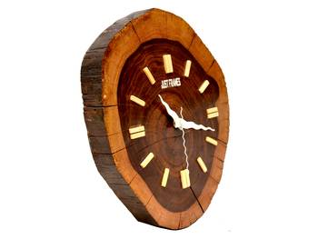 Hand Crafted Antique Round Shape Wooden Wall Clock 3