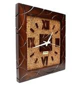 Hand Crafted Antique Square Shape Wooden Wall Clock