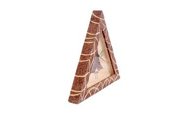 Hand Crafted Antique Triangular Shape Wooden Wall Clock 1