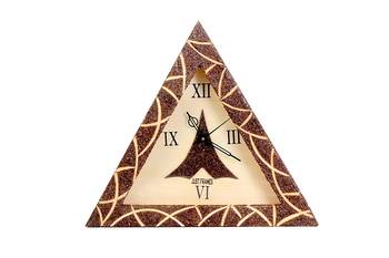 Hand Crafted Antique Triangular Shape Wooden Wall Clock 2
