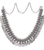 Oxidised Slver Plated Silver Brass Necklace Jewellery