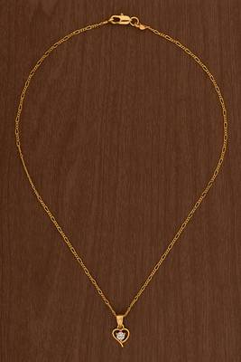 Golden chain with heart pendant one gram gold 2