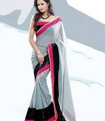 Kajol grey chiffone bollywood saree