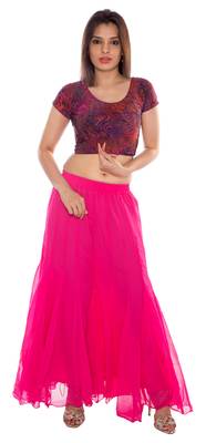 Voilet and pink lycra fabric printed stitched blouse 2