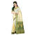 Cream printed paithani silk saree with blouse
