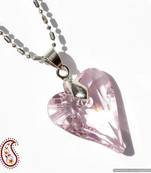 Light Pink Heart Crystal Pendant