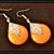 Royal yellow temple dangling earrings