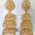 3 Layer Jhumka Earrings Dangler Gold Plated