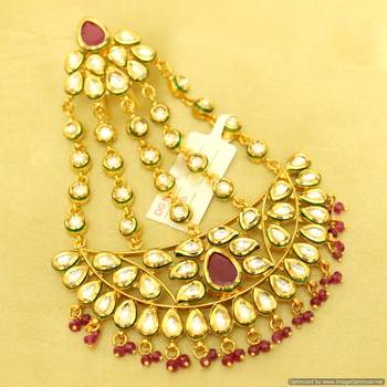 Ruby Kundan Meenakari Bridal Passa 1