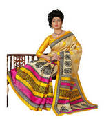 Cotton Bazaar Multi Colored Cotton silk Saree