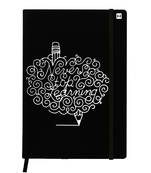 Premium Diary Black Leather Hardbound Cover Classic Diary
