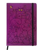 Premium Diary Purple Leather Hardbound Cover Classic Diary
