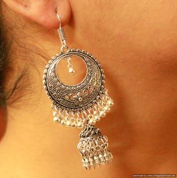 Oxidised Silver Filigree Earrings 2