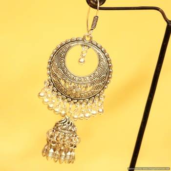 Oxidised Silver Filigree Earrings 3
