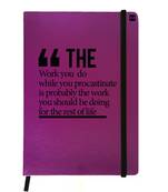 Premium Diary Purple Leather Hardbound Cover Classic Diary