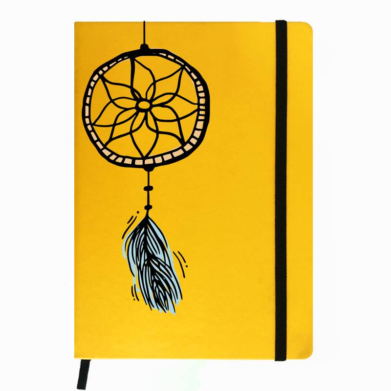 Premium Diary Yellow Leather Hardbound Cover Classic Diary Hamee 1935848