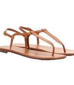 Beige 'T' style flat Sandal