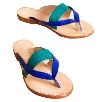See green n Blue Flip flop 1