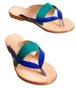 See green n Blue Flip flop