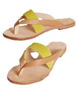 Lemon n Beige flip flop
