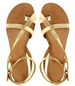 Glittery Gold Strappy Sandal