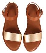 Mat Gold n Brown Sandal