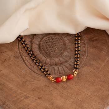 Golden mangalsutra 30" length 1