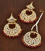 Maroon ruby danglers-drops