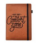 Premium Notebook Tan Brown Leather Hardbound Cover Classic Notebook  Get Out Of Comfort Zone
