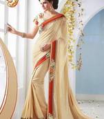 Pure fabric designer party wear sober saree