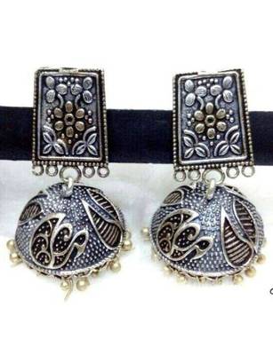 Silver  plated jhumkas 1