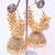 Gold beaded jewellery jhumkas