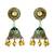 Meenakari Antique Pearl Silver Plated Tokri Jhumki Earring