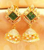 Gorgeous Green AD Jhumkas