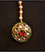 Kundan Meenakari Gold Plated Maang-Tikka