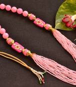 Pink Kundan Work Necklace