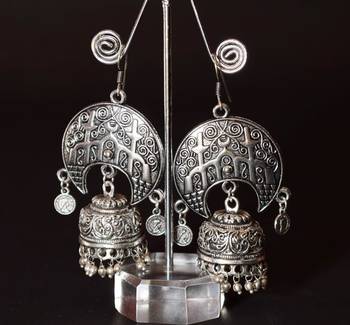 Silver  plated jhumkas 1
