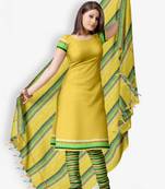 Traditional Solid Zari Border Pure Cotton Chudidhar Material PSL169