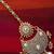 Beautiful golden pearl polki mang tikka Indian ethnic copper hair jewelry AB45
