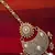 Beautiful golden pearl polki mang tikka Indian ethnic copper hair jewelry AB45