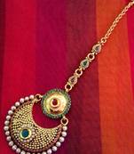 Blue ram leela inspired goddess Lakshmi motif ginni coin earring j20b