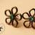 Turquoise Crystal Flower Shape Crystal Shell Earrings Brushed Silver attached Pink Colored Gemstone