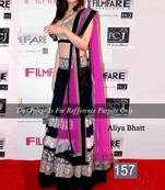 Alia bhatt black & magenta pink lehenga