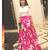 Pink embroidered banglory silk unstitched lehenga