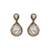 Dull Gold Oxidised Diamante Stone Designer earrings