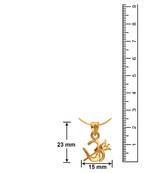 Gold crystal pendants