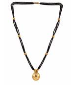 traditional yellow gold wati design mangalsutra pendant for women