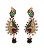 Multicolor polki crystal danglers drops