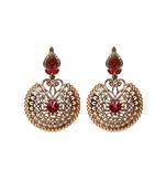 Red pearl crystal danglers drops