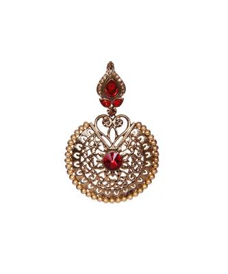 Red pearl crystal danglers drops 2